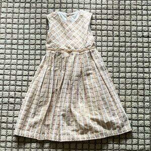 Mayoral Sleeveless Plaid Tan Dress 6